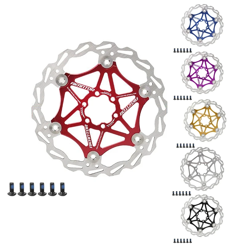 

AKANTOR AK Bicycle Brake 160mm Disc Brake MTB Disc Rotors Hydreaulic Brake Pad Float Multicolor Brake pad Parts