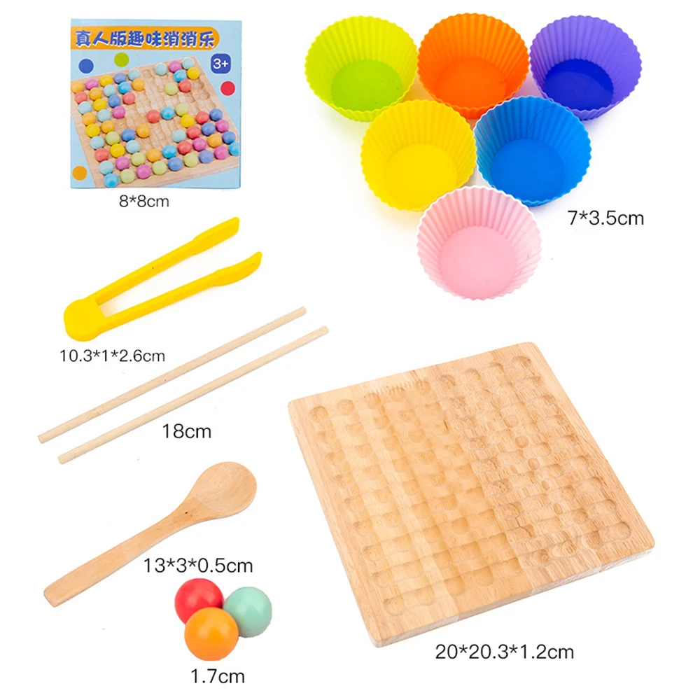 

Beads Game Montessori Early Childhood Children Wooden Clip Ball Puzzle Parent-child Interactive Toy Children Gift Education Gift