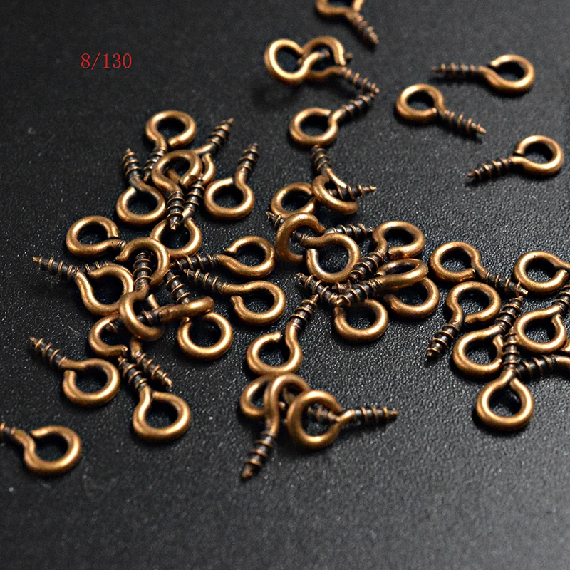 FLTMRH 65 шт. 8 мм золотой серебристый оттенок винтовая оправа верхнее отверстие