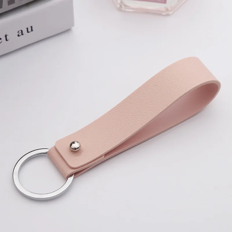 2020 модный кожаный брелок с мультипликационным принтом конфетного цвета
