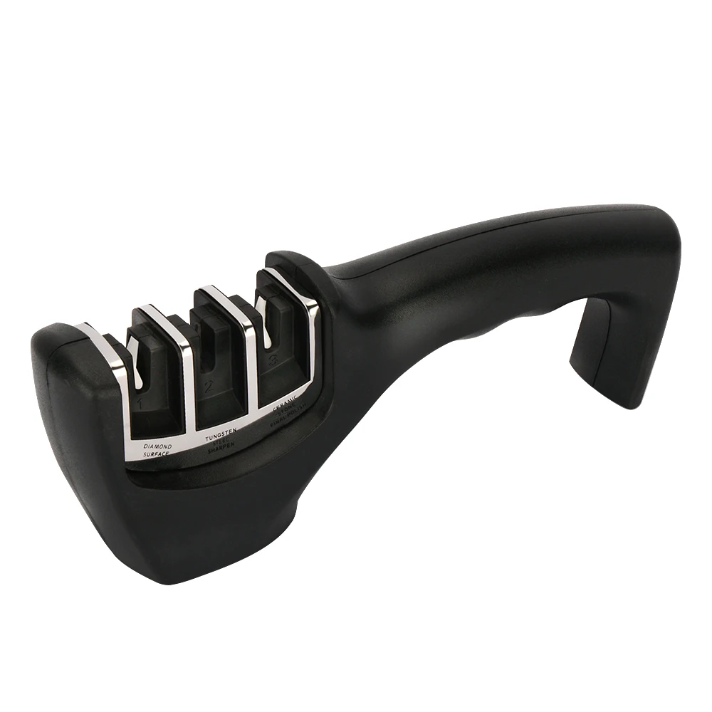 Профессиональная точилка для кухни класса 3 черный нож из вольфрамовой стали