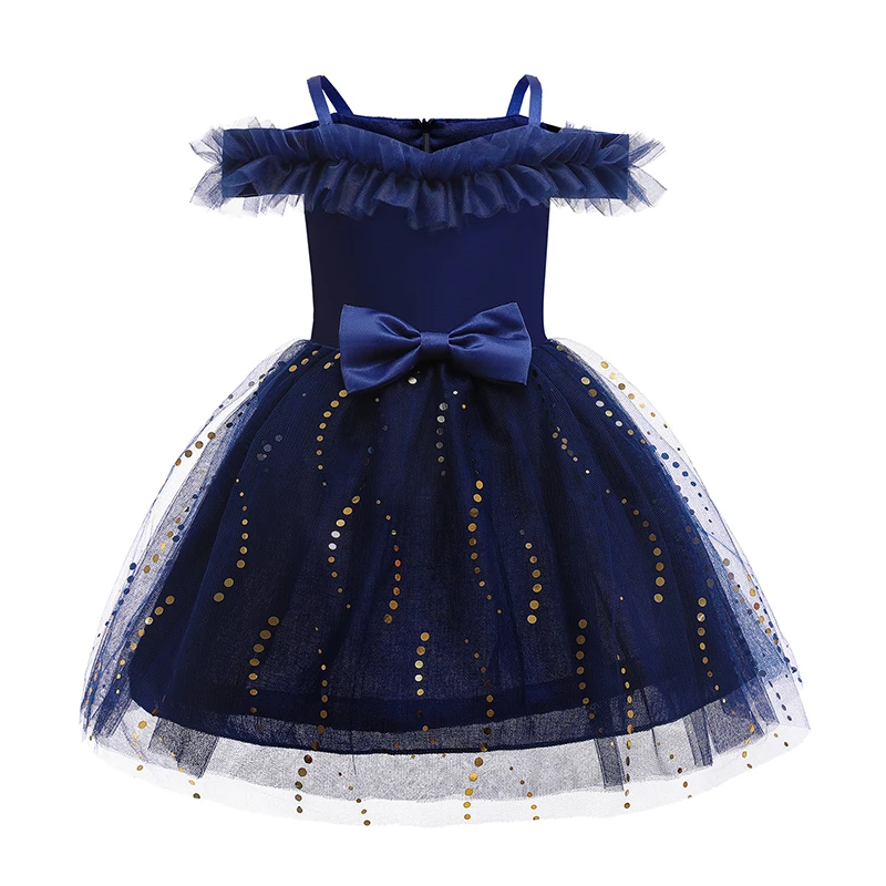 

Summer New Flower Girls Wedding Dress Kids Girls Elegant Bow Catwalk Princess Party Dress Children Halloween Carnival Costume