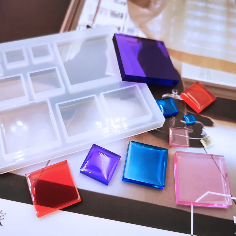 Transparent Silicone Mould for Dried Flower Resin Crafts - DIY Square Snowflake Mold | Epoxy Resin Molds for Jewelry and Decorations image 2