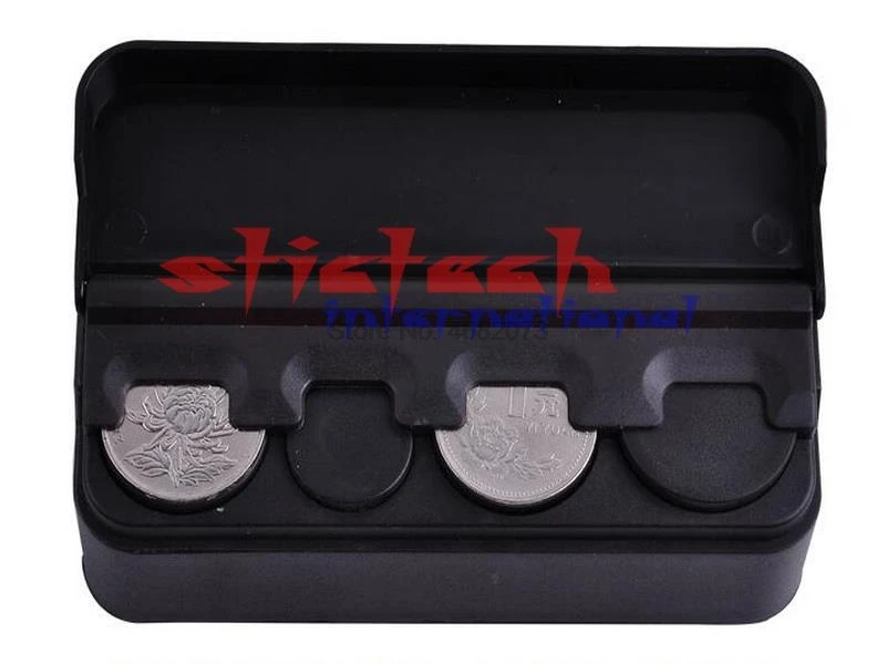 Через dhl или ems 100 шт. Авто отделение для монет Чехлы хранения Коробки Пластик