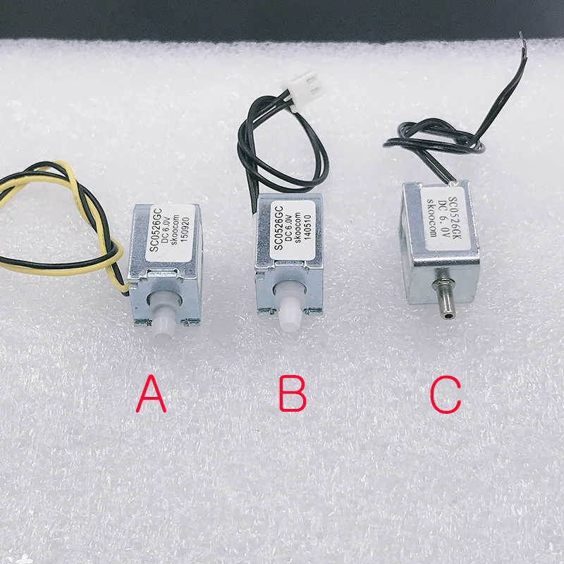 

SC0526GC N/C Normally Close Valve ,SC0526GK N/O Normally Open Valve DC 6V Micro Mini Electric DC Solenoid Air Valve