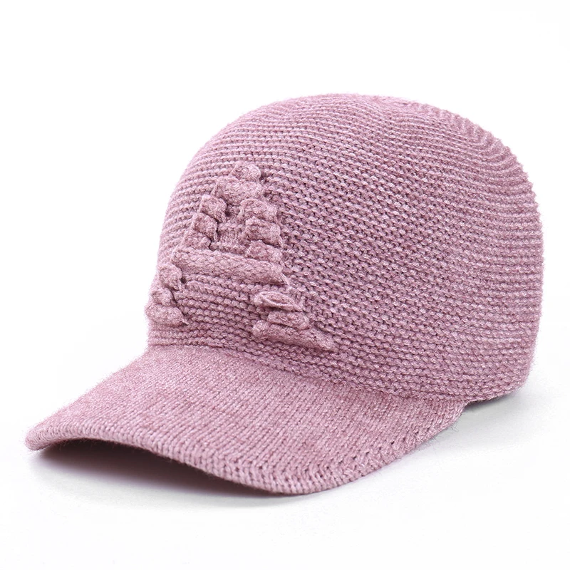 Mens Letter A Winter Baseball Cap Warm Cotton Thicker Snapback Solid Female 6 Colors Wool Caps for Women | Аксессуары для одежды