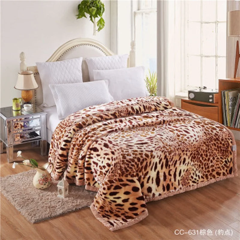買取 ファッションヒョウ柄、虎印刷ブランケット高度なカスタマイズウェアラブル暖かい毛布感ウール