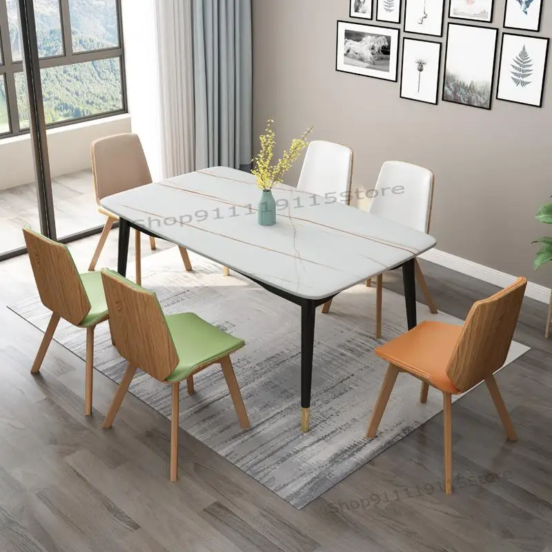 Customized Nordic Solid Wood Dining Chair Simple Cloth Back Stool Household Desk Leather Leisure Milk Tea Coffee Shop Chai |