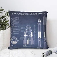 dragon spaceship falcon square pillowcase cushion cover spoof home decorative home simple 4545cm