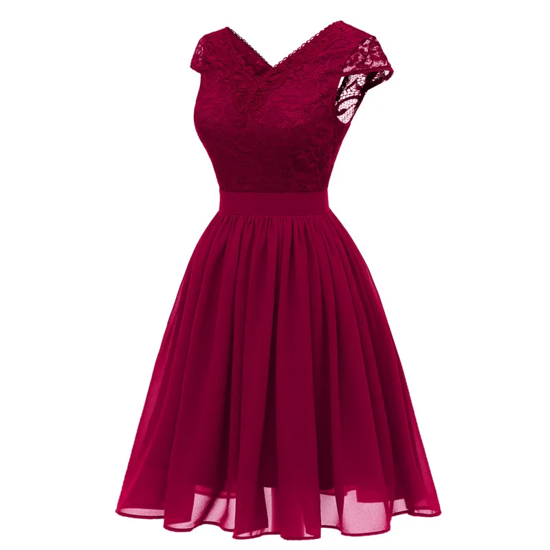 Robe de soiree элегантное кружевное вечернее платье с вышивкой для банкета шифоновые