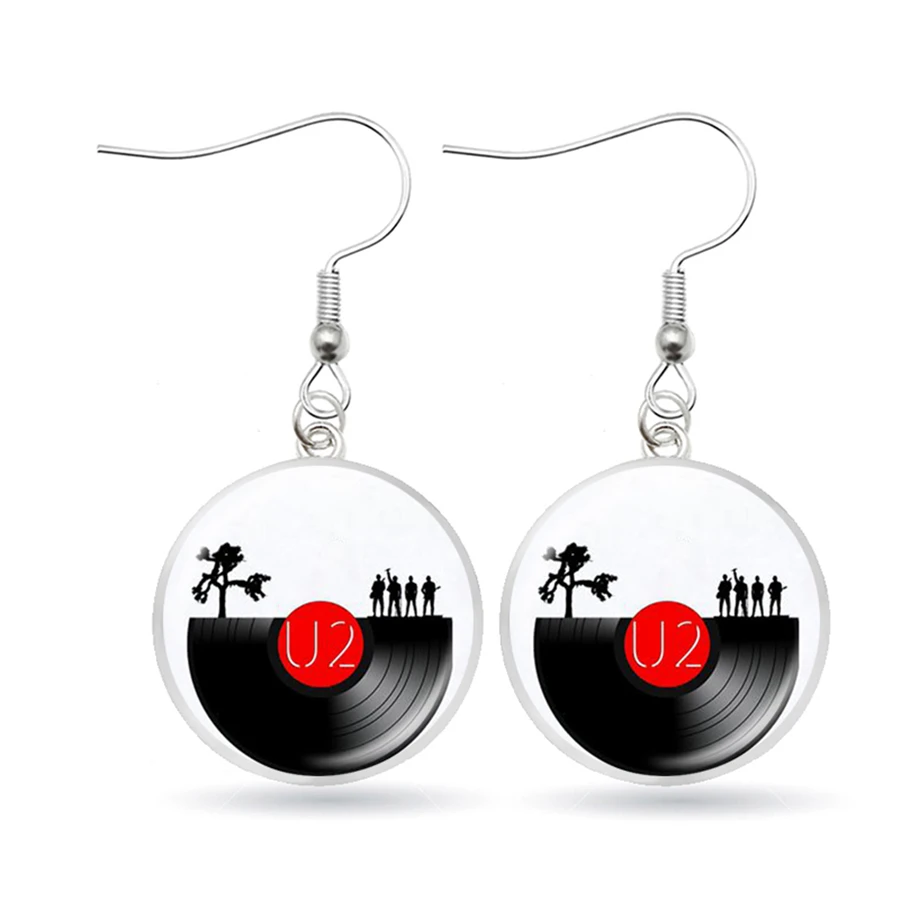 New Trendy Pop Rock Band U2 Earrings Pins Steampunk Dangle Stainless Steel Aretes Jewelry | Украшения и аксессуары