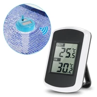 solar powered floatings wireless electronic water temperature meter summer swimming pool water temperature monitor double layer