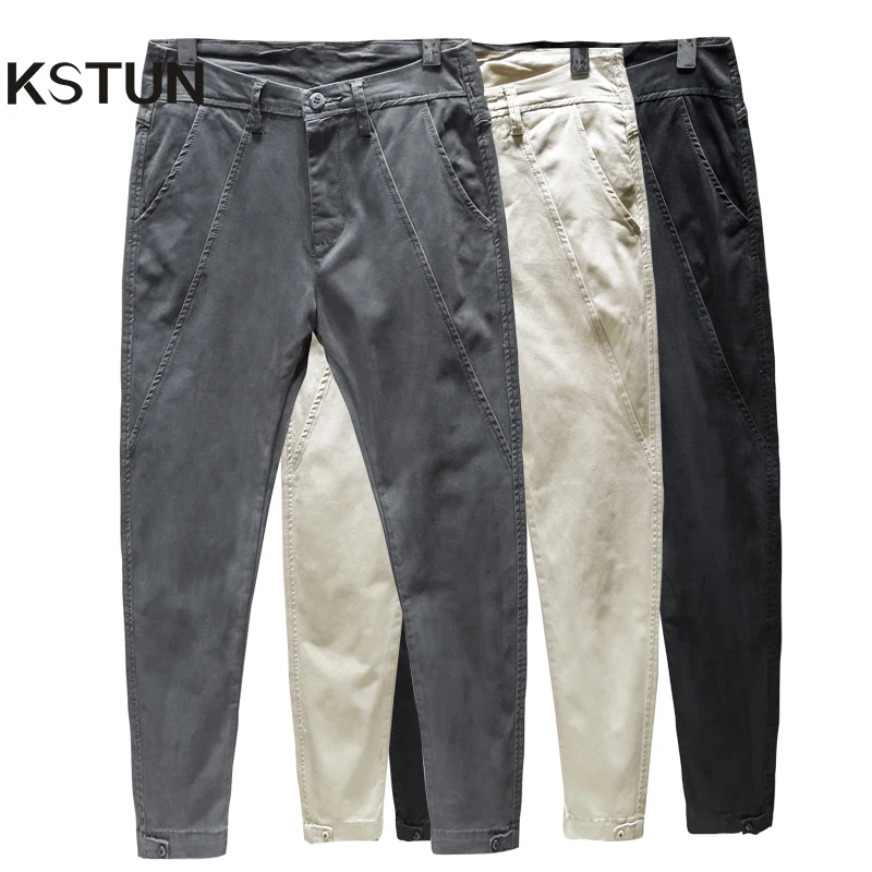 

Men Casual Pants Slim Fit Stretch Spring And Autumn New Arrivals Fashion Button Desinger Men's Clothing Streetwear Male Trousers