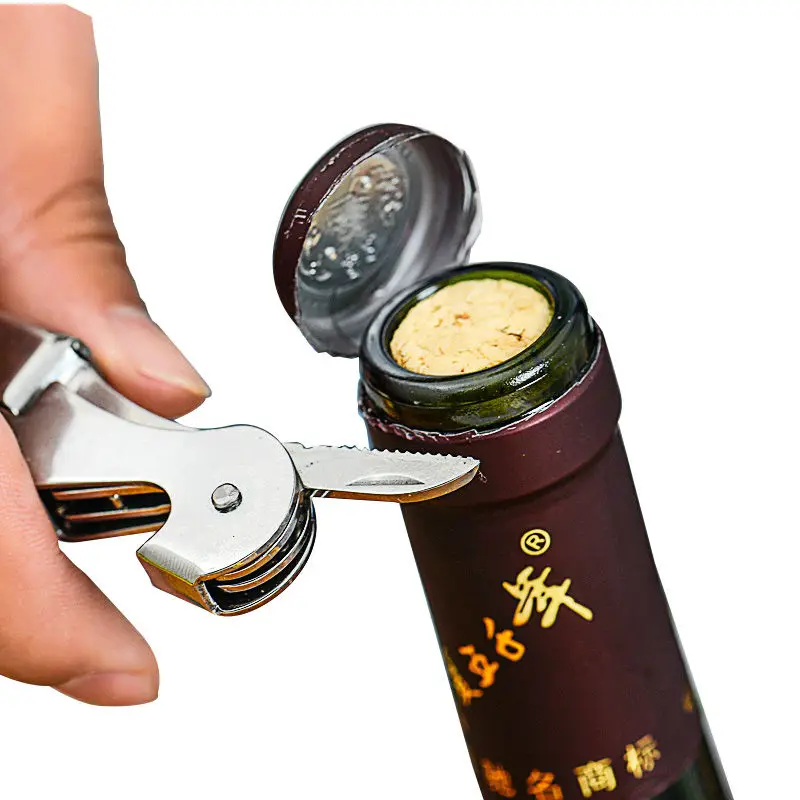 

New Stainless Steel Corkscrew Double Hinged Waiters Wine Bottle Opener Lever Tool