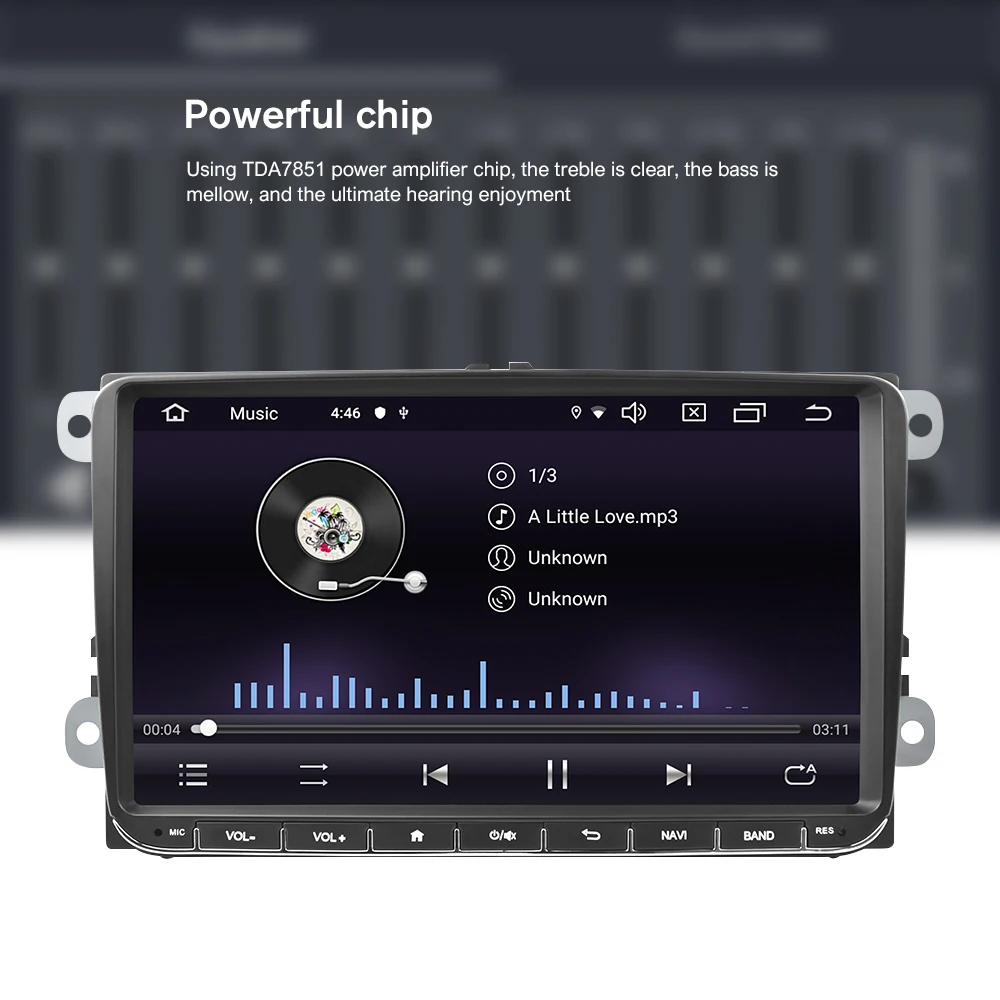 AMPrime Android 9,0 автомобильный радиоприемник стерео 9 ''емкостный сенсорный экран gps wifi Bluetooth 2G+ 16G память Авторадио для Passat Golf MK5