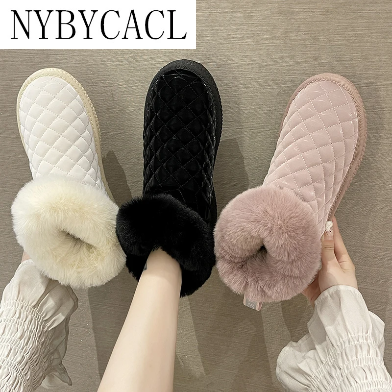 NYBYCACL 2022 NEW  Hot Australia Women Snow Boots Cowhide Leather Ankle Boots Warm Winter Boots Woman Shoes new