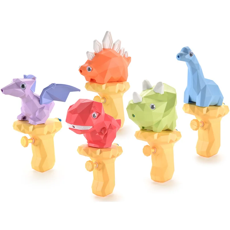 Doki Toy New Children Paddle Dinosaur Tyrannosaurus Rex Baby Summer Water Spray Nozzle Compressions Toys Pistol 2021