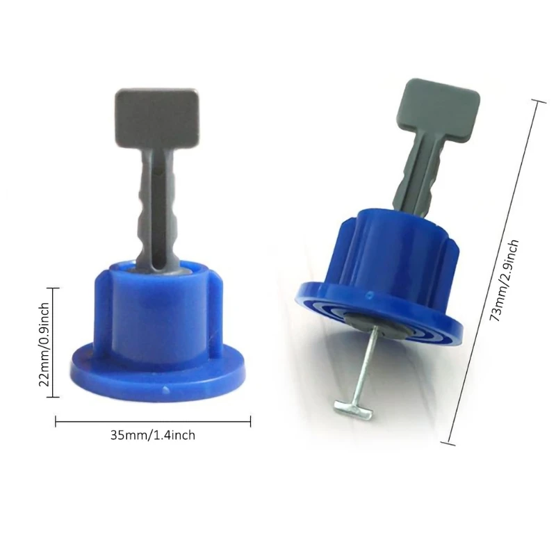 

50Pcs / set Level Wedges Tile Spacers with Wrench Leveling System T-type Tile Leveler Equalizer for Flooring Wall Tile