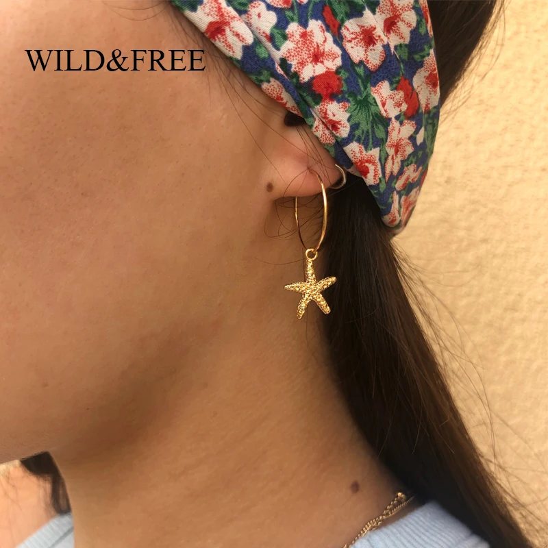 Wild & Free Новая роза серьги кольца цветок для женщин золотое ожерелье в виде морской