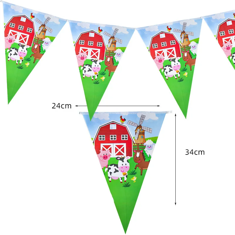 Одноразовая посуда Leeiu с изображением животных на ферме праздничное украшение