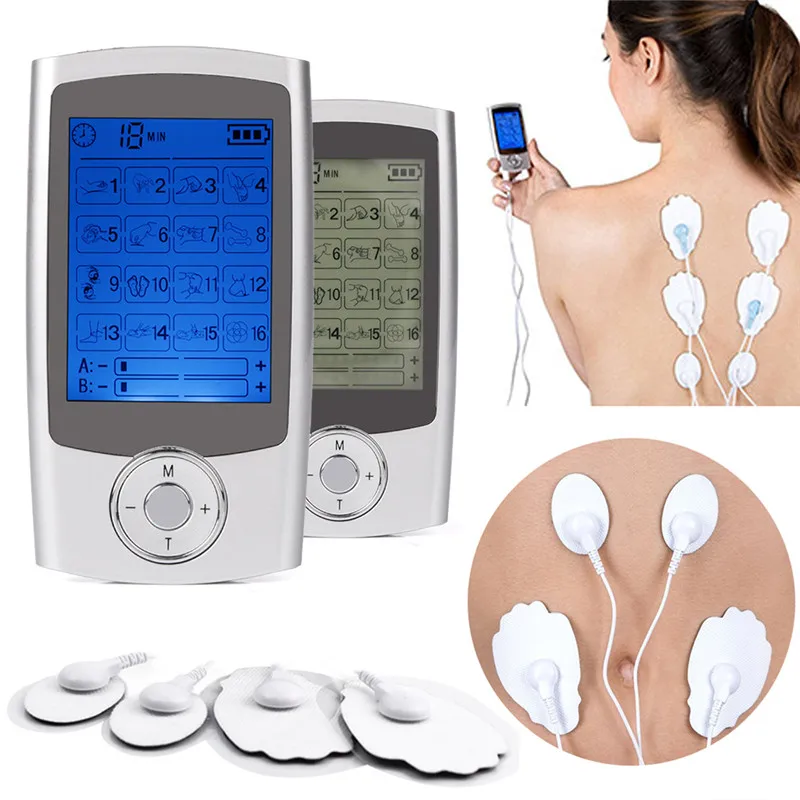16 режимов Tens Unit машина для облегчения боли Портативный Импульсный Массажер