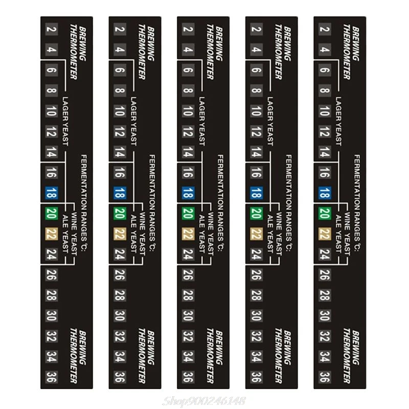 Самоклеящийся термометр для домашнего пивоварения 5/10 шт.| |