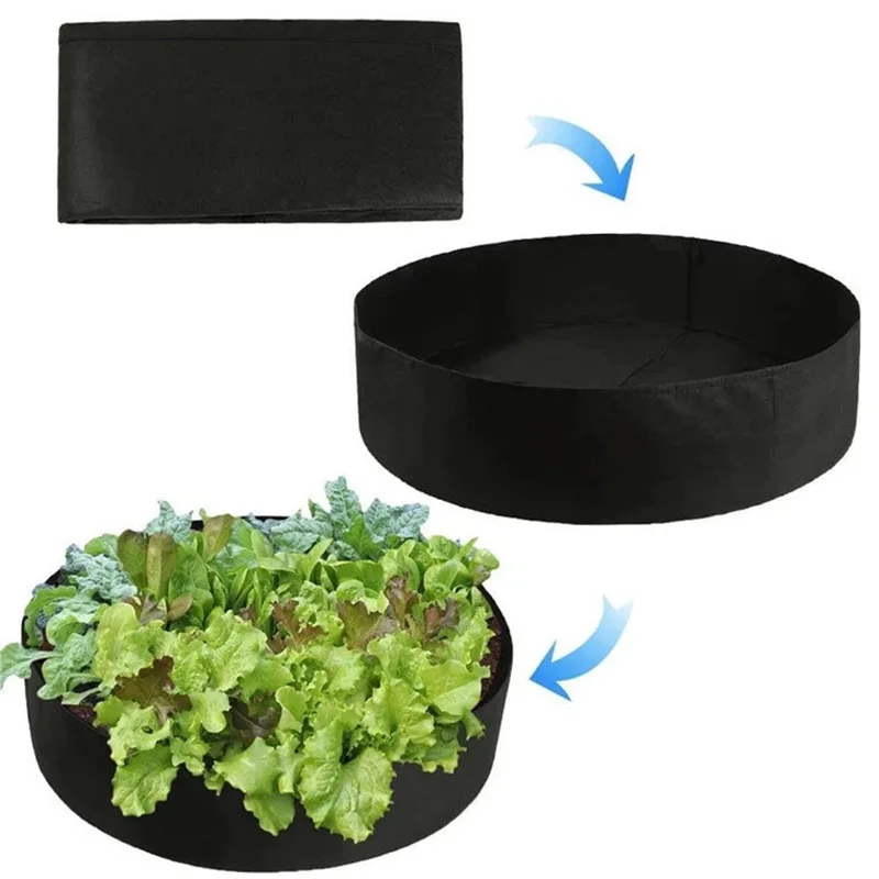 

15-100 Gallons Fabric Grow Bags Breathable Felt Fabric Pots Planter Root Container Plant with Handle Garden Supplies Nursery Pot