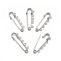 5pcs 50mm 75mm safety brooch pins iron kilt pins blank base brooch pins for garment decor diy jewelry making accessories