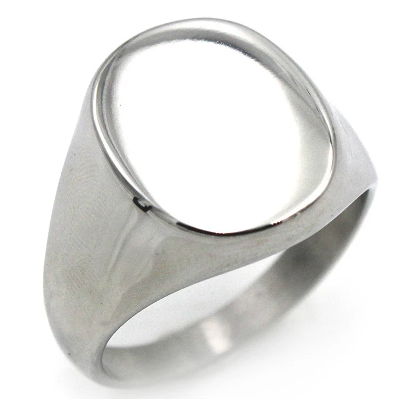 Модные гладкие круглые кольца из нержавеющей стали черного цвета в стиле панк