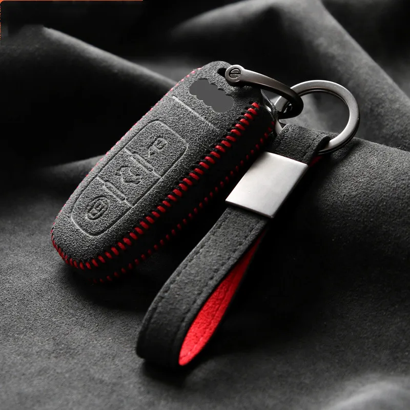 

Качественный замшевый чехол для автомобильного ключа с поворотным мехом, чехол для автомобильного ключа, чехол для AUDI A4 B8 A5 B8 A6 C7 A8 4H8 4HL Q5 8RB