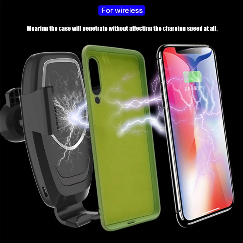 Автомобильный держатель для телефона быстрая зарядка беспроводные зарядные