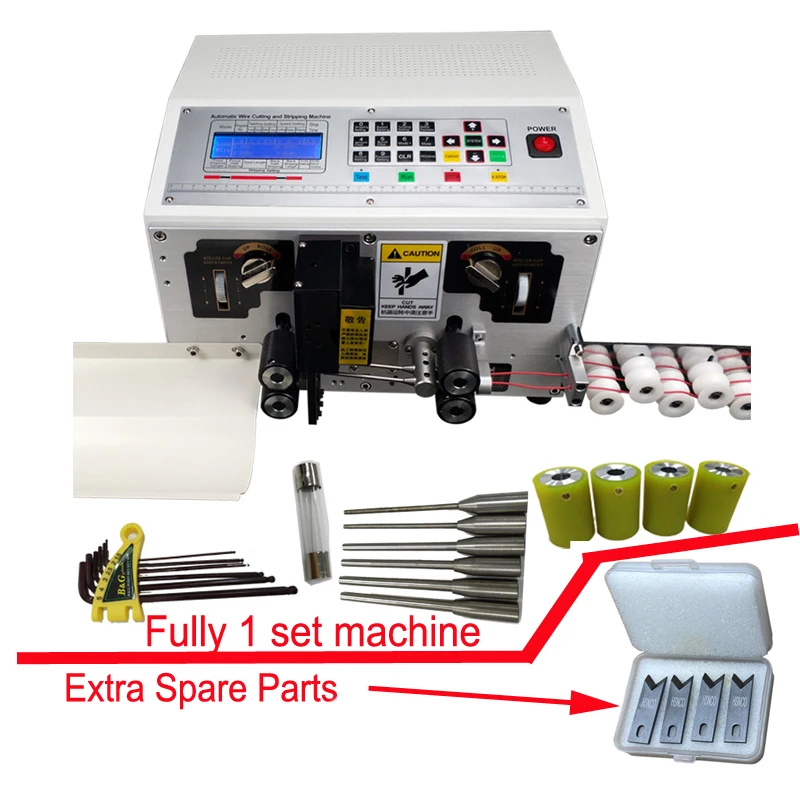 Автоматическая машина для резки и зачистки проводов 2 провода кабель обжима