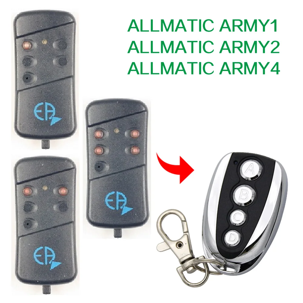 Пульт дистанционного управления ALLMATIC ARMY1 ARMY2 ARMY4, 433,92 МГц, для ворот гаража, дверей ALLMATIC ARMY2, 433 МГц, пульт дистанционного управления