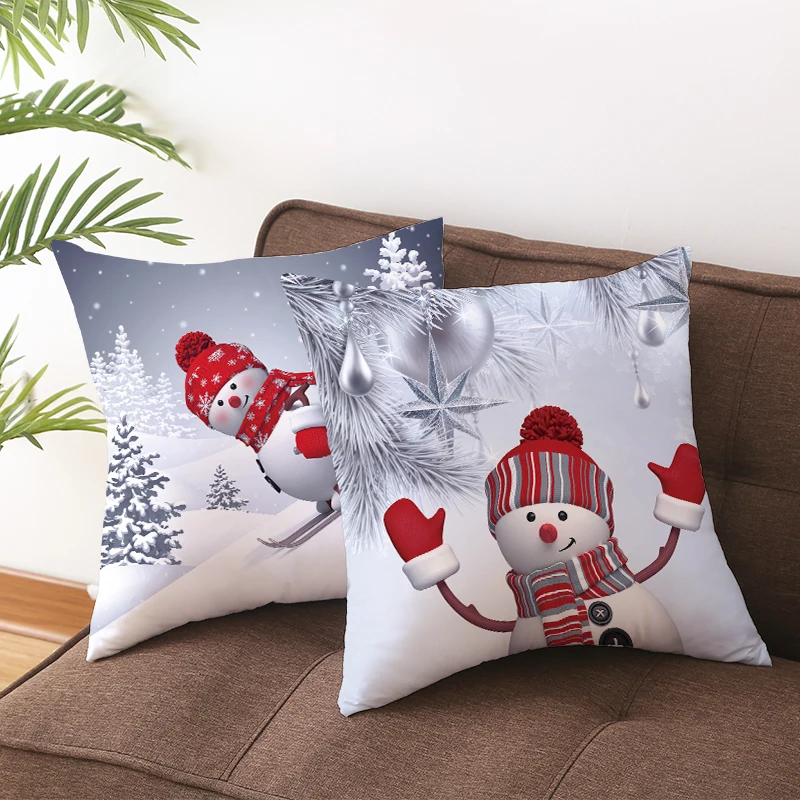 45*45 см Рождественский чехол для подушки декоративный дивана снеговика