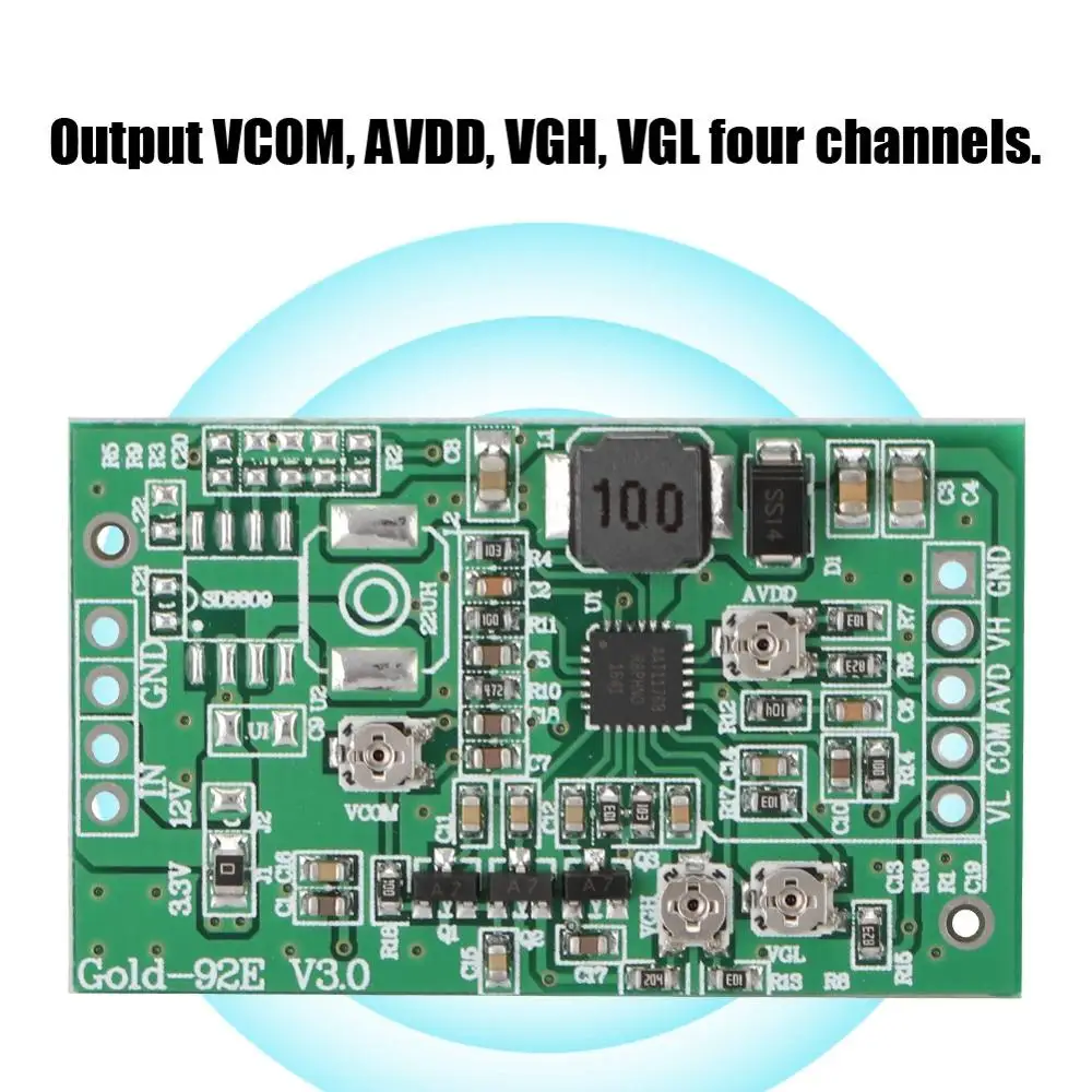 Повышающий Модуль платы lcd TCON плата VGL VGH VCOM AVDD 4 регулируемая Gold-92E