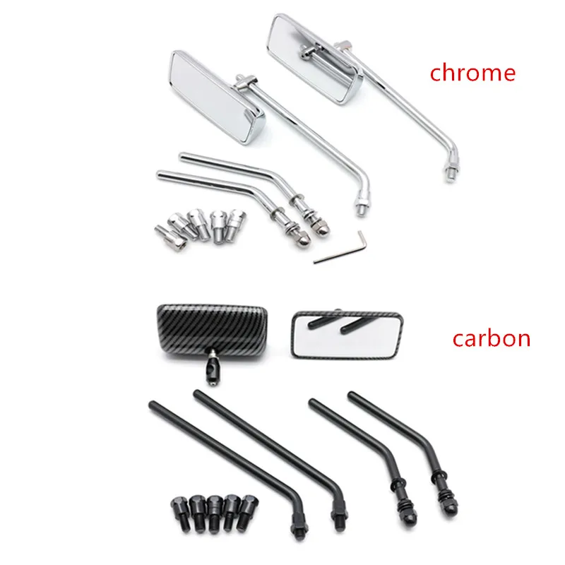 Универсальные прямоугольные боковые зеркала заднего вида для Harley FLHT Sportster 1200 883