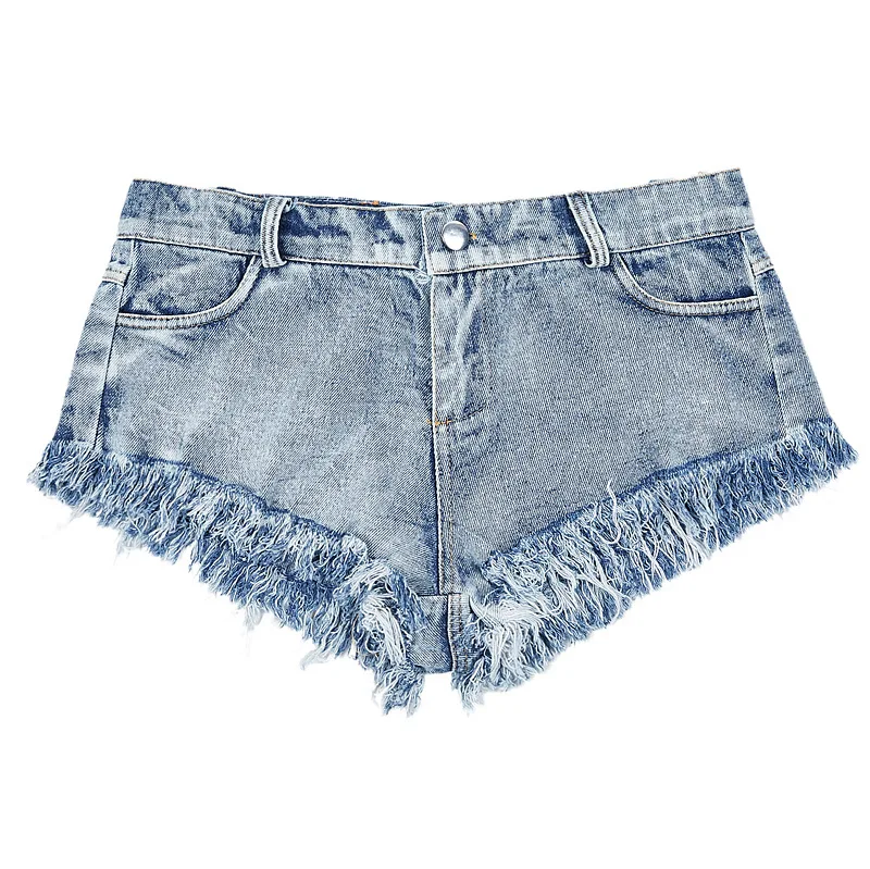 

813 new summer women's tide high waist denim shorts hot pants ultra short sexy ripped holes Europe and America