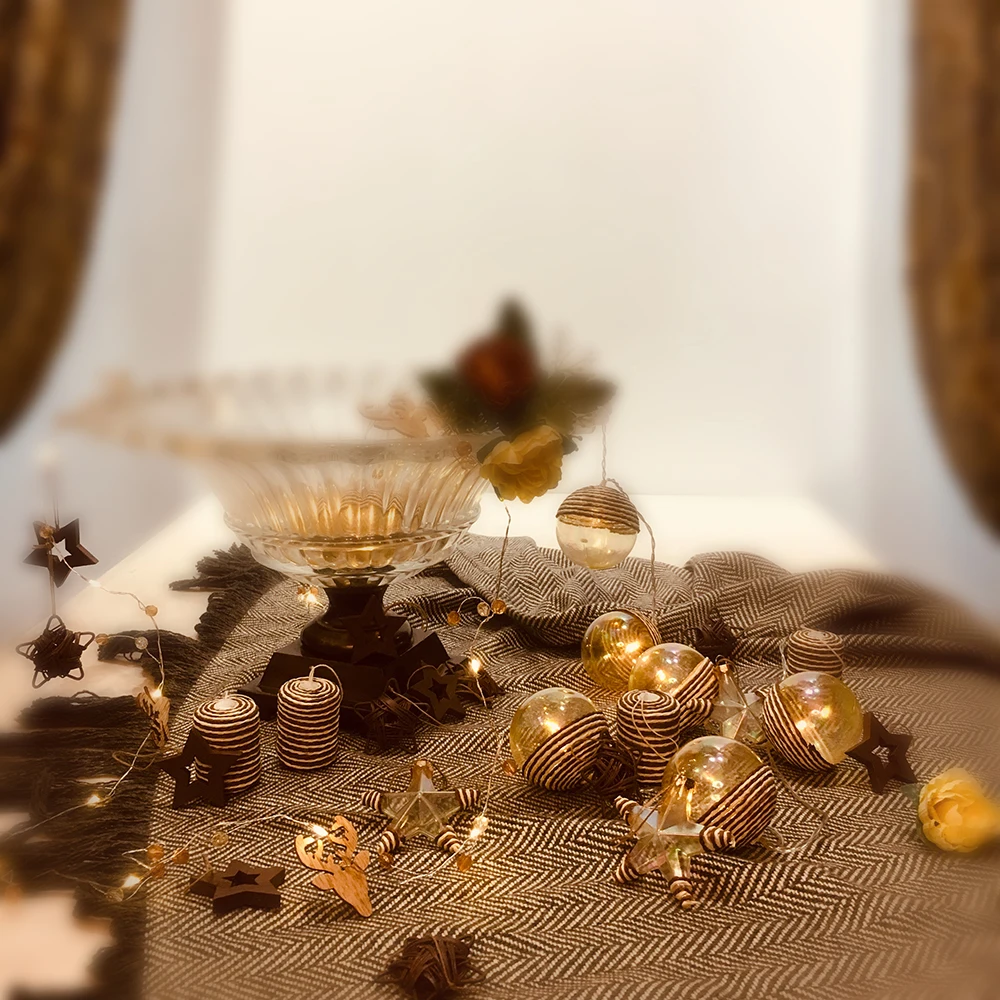 Рождественские коричневые и белые вечерние гирлянды для подарков смешанных
