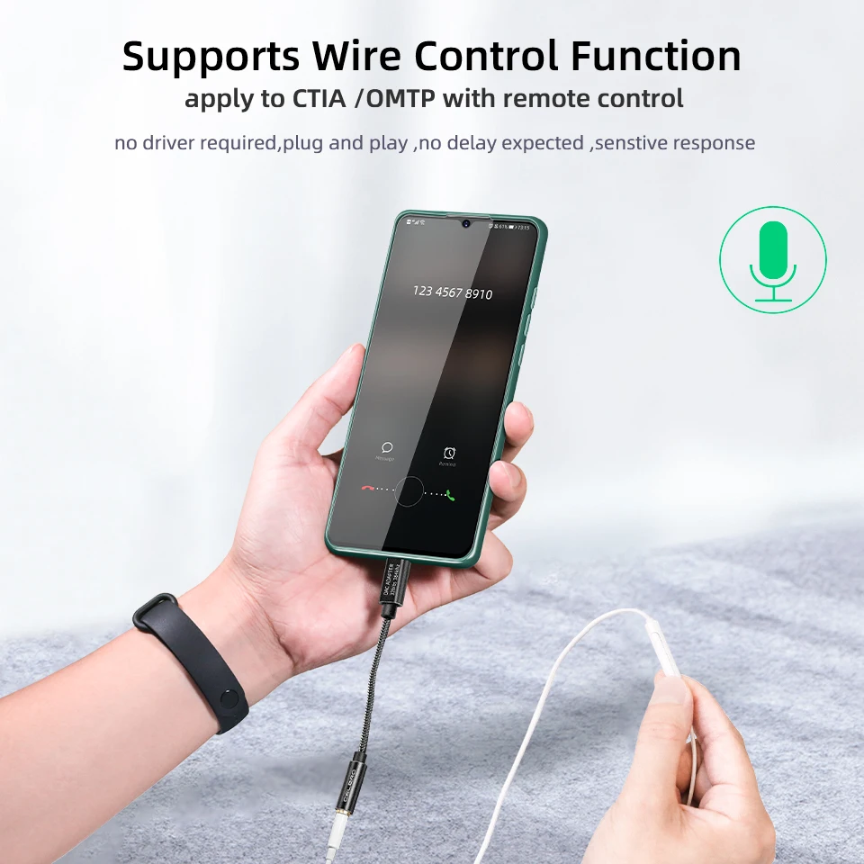 Hi-Fi DAC усилитель для наушников USB Type-C до 3 5 мм аудио адаптер Встроенный Realtek 32 бит/384