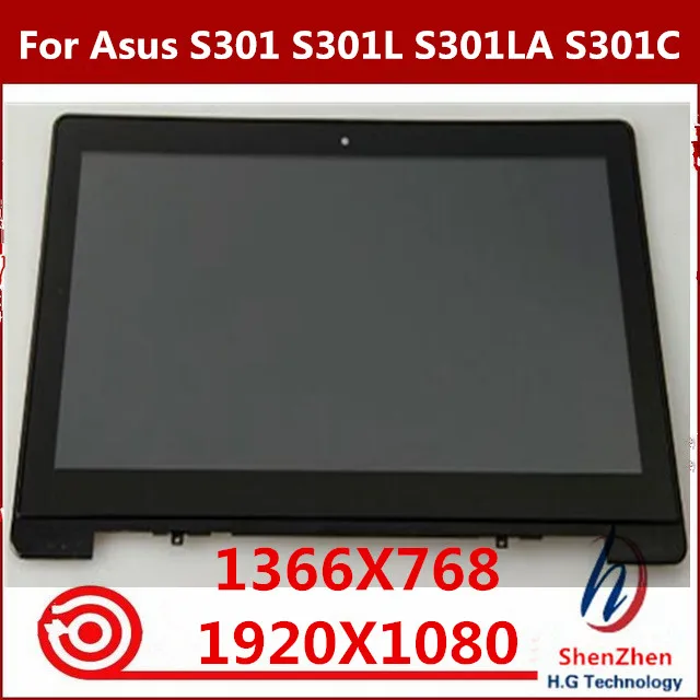 

Original 13.3" FOR ASUS S301 S301C S301CA S301L S301LA LCD screen+ touch screen digitizer assembly with frame