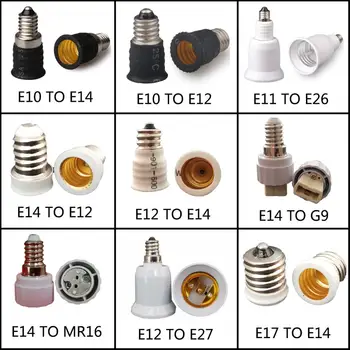 FREE DHL E10 E12 E14 TO G9 MR16 E27 Lamp Holder Converter 110V 220V Base Socket Adapter For LED Lamp Corn Light Bulb