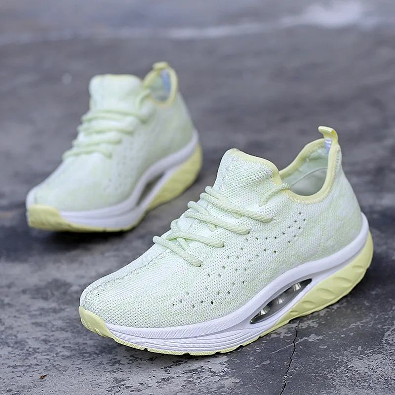 

Женские кроссовки на шнуровке, дышащие кроссовки на вулканизированной подошве, повседневная спортивная обувь для бега, 2021