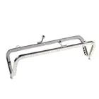 Милый Серебристый Портативный кошелек 15 см с ручкой для шитья, сумочка, сумки для монет, металлическая рамка с застежкой в виде поцелуя, маленькая металлическая ручка, высокое качество, мода