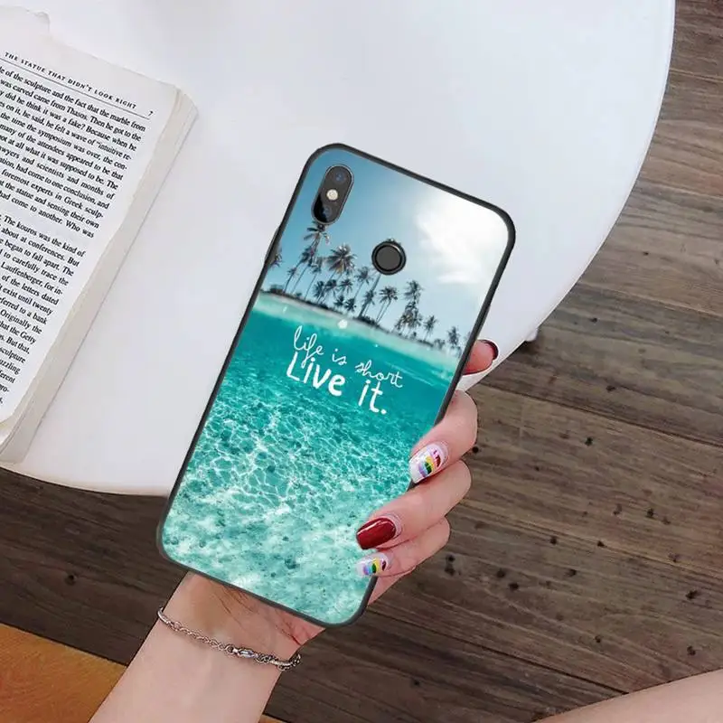 

Travel mountain sea beach quotes luxury high quality Phone Case For Xiaomi Redmi note 7 8 9 t k30 max3 9 s 10 pro lite