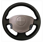 Чехол рулевого колеса автомобиля черного цвета из искусственной кожи для Renault Megane 2 2002-2009 Kangoo (ZE) 2008- 2013 Scenic 2 2003-2010