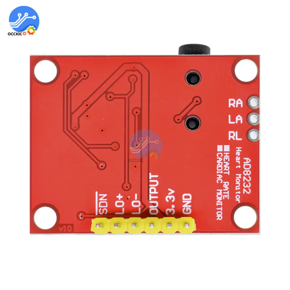 Модуль датчика мониторинга сердечного ритма AD8232 ECG с кабелями DIY комплект для