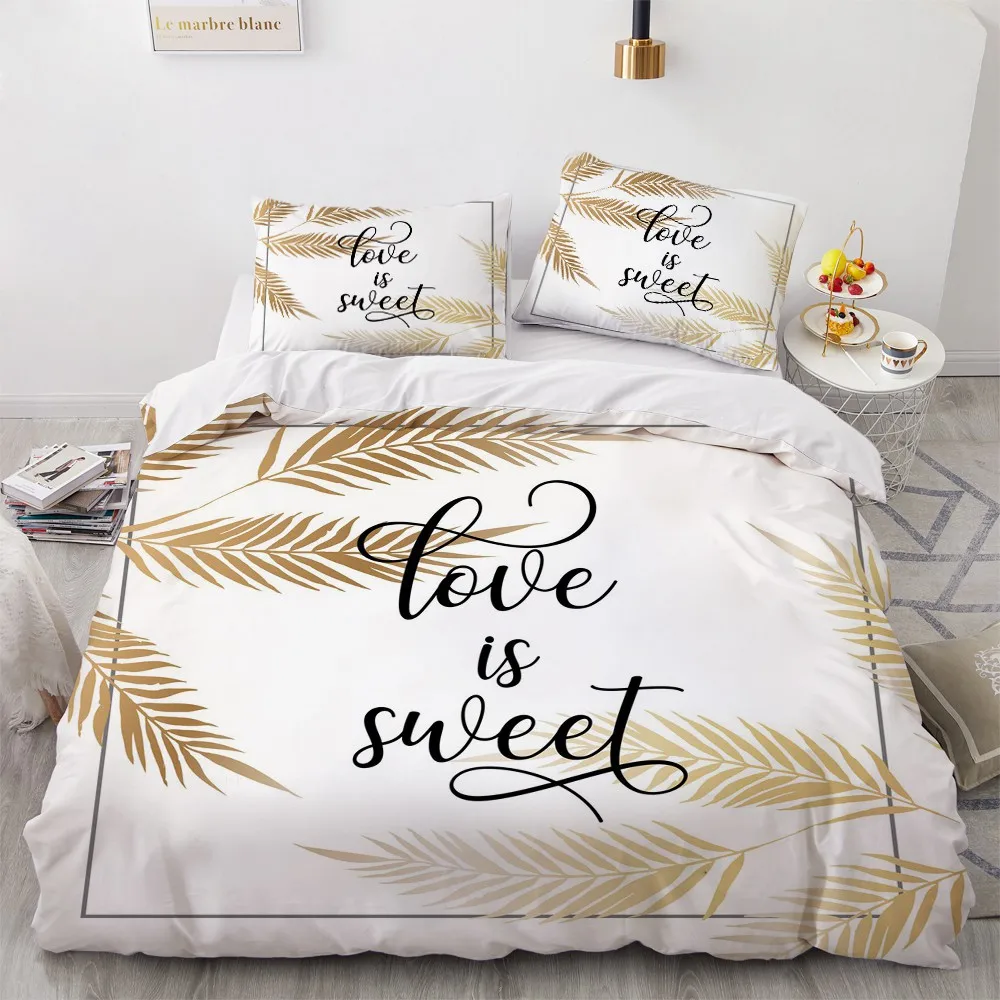 

3D Quilt Covers Pillow Shams Duvet Cover Sets Comforter Shell Bedclothes Bed Linens Full Twin Double Nordic Flower Home Textile