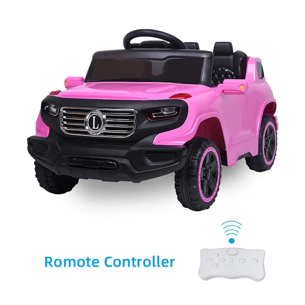 

Pink Automatic Four-wheel Electric Car Remote Control Toy with LED Light Big Foot Remote Control Truck Toy