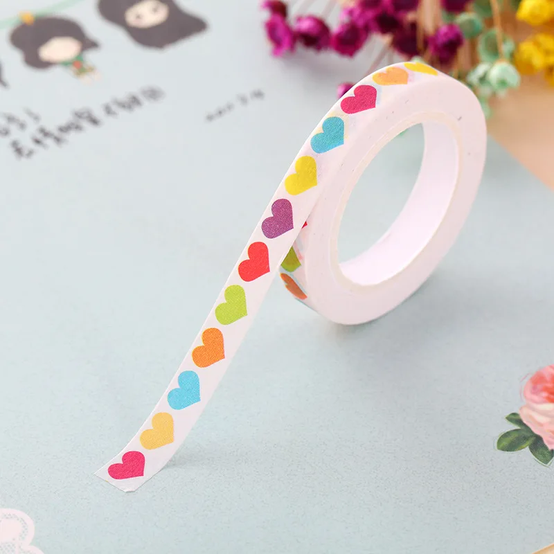 8 мм лимон тонкая васи лента аниме Сердце искусственная Маскировка личный