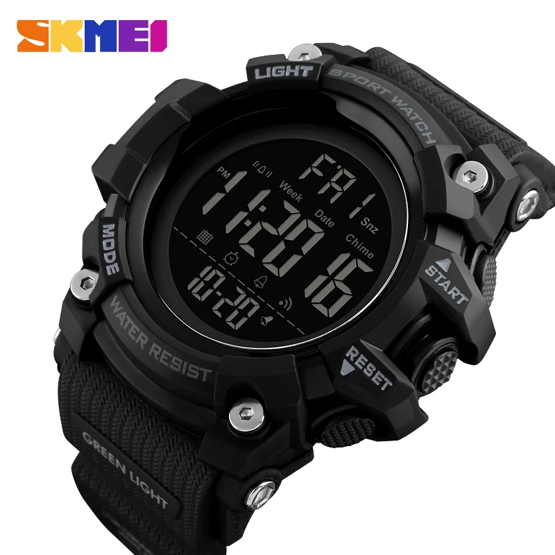 Skmei мужчины smart watch шагомер калорий хронограф мода открытый спортивные часы 50 м водонепроницаемый цифровой наручные часы 1227
